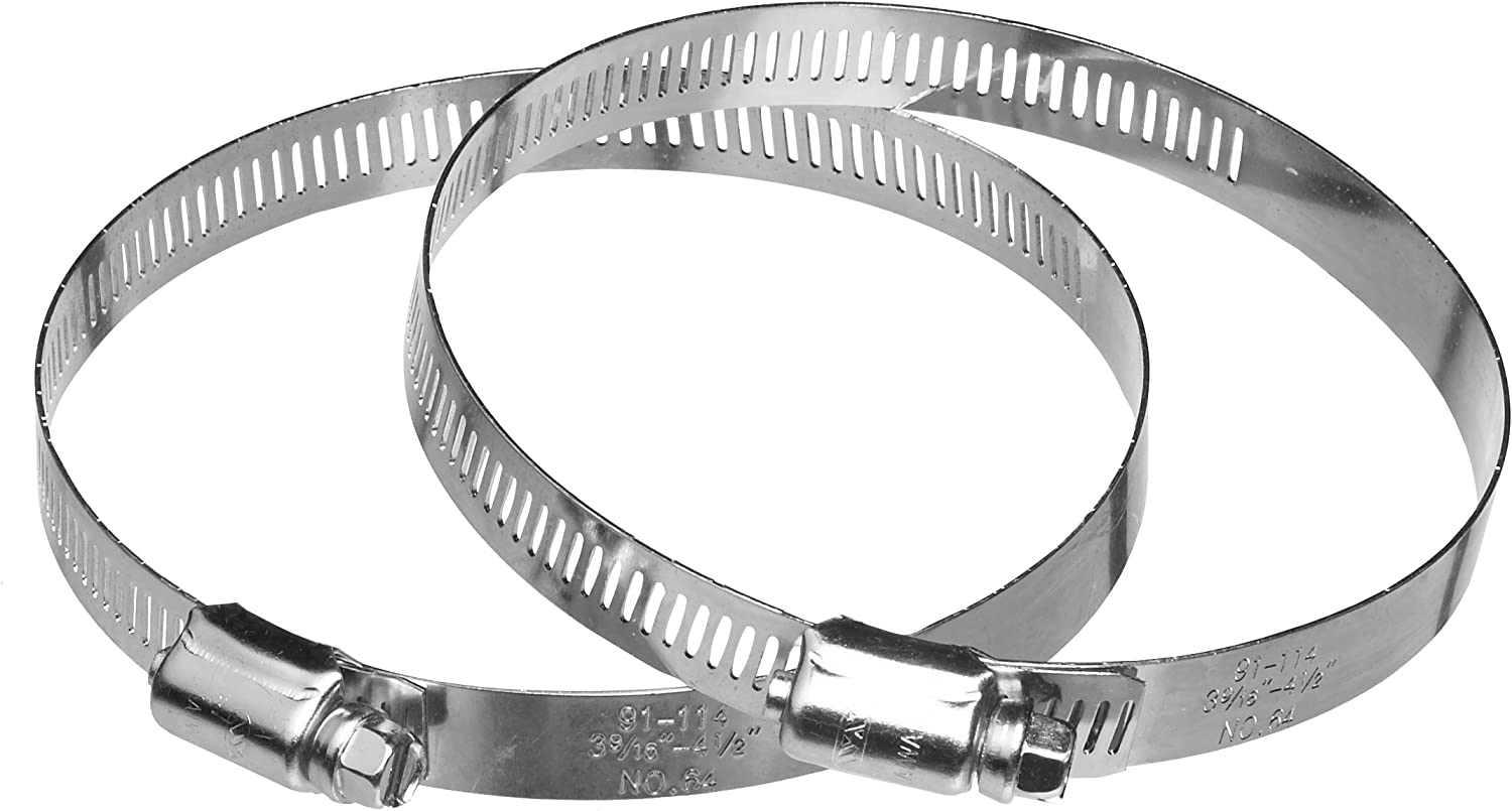 Dundas Jafine Inc. 2MC4E Vent 4" Worm Gear Clamps-2 Pack